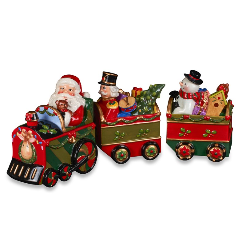 Trenino 3 Pezzi "Babbo Natale" in Ceramica - Henriette