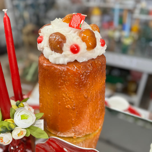 Candela a forma di Torta Babà Grande