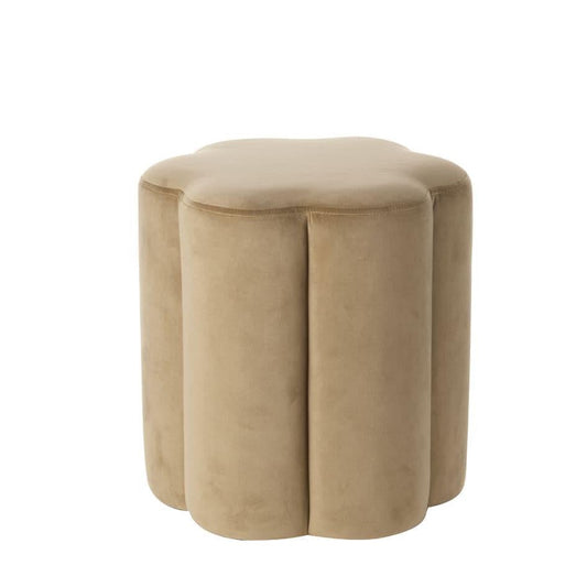 Pouf in Velluto color Beige
