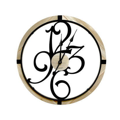 Orologio da Parete "Big Number" in Metallo e Legno