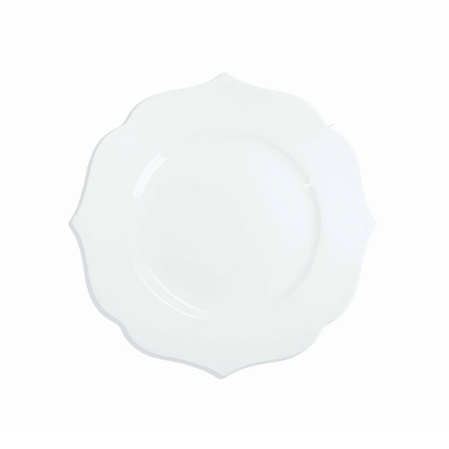 Servizio Piatti Tavola 18pz "Queen" in Porcellana Bianca
