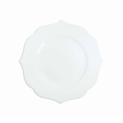 Servizio Piatti Tavola 18pz "Queen" in Porcellana Bianca