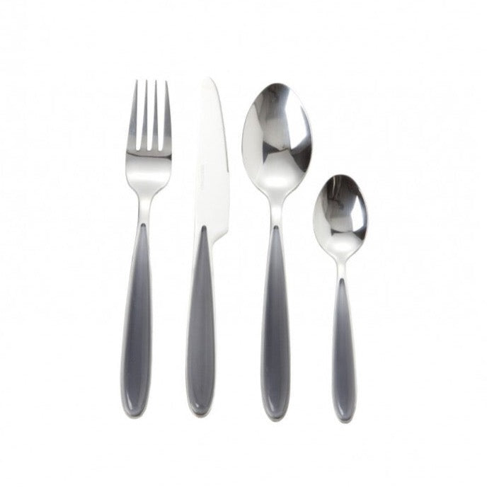 Set Posate Brandani Grey Pearl 16pz - Acciaio Inox e ABS