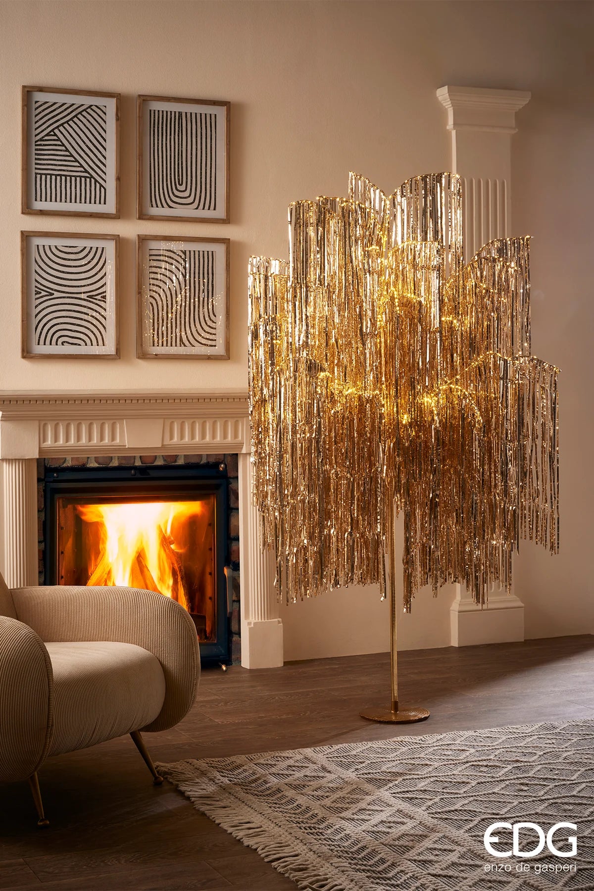 Albero Led Frange - H150 con 600 MicroLed