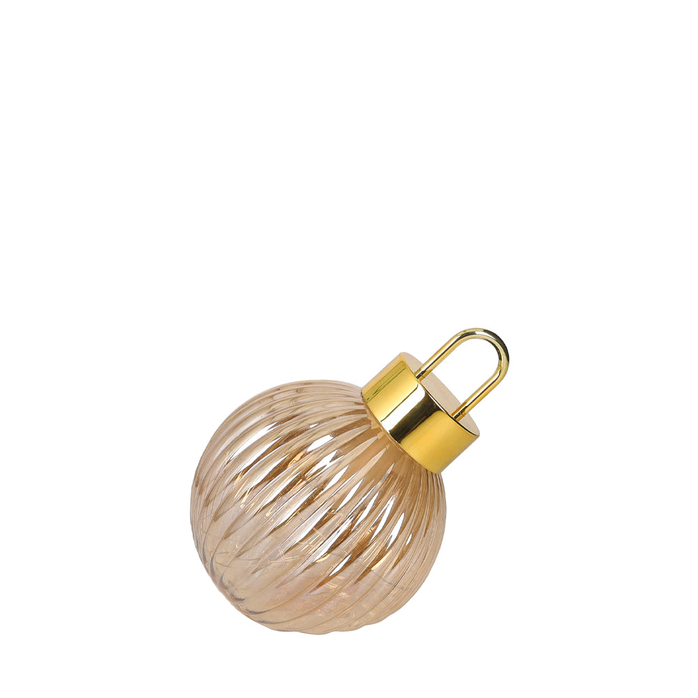 Sfera Natalizia Decorativa in Vetro con Luci LED in 3 Misure