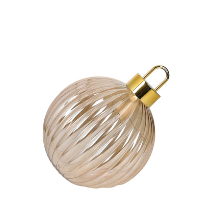 Sfera Natalizia Decorativa in Vetro con Luci LED in 3 Misure