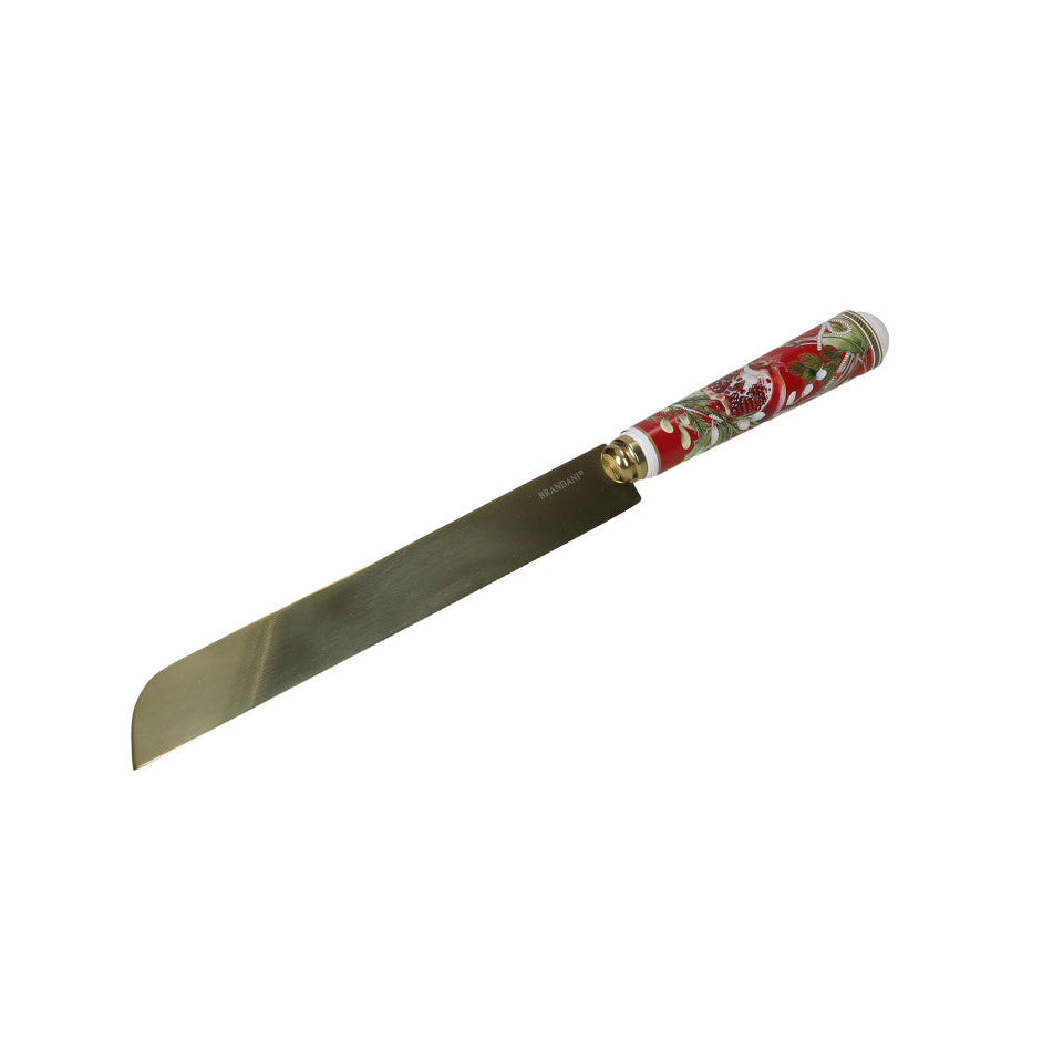 Coltello Torta Inox Gold con Manico in Ceramica "Carol"