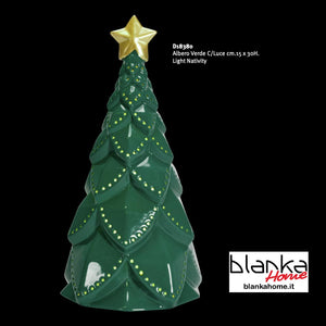 Albero di Natale in Porcellana Verde con Luce (3 Misure) - Henriette