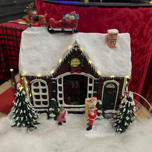 Casa di Babbo Natale con Slitta sul Tetto - L'Oca Nera