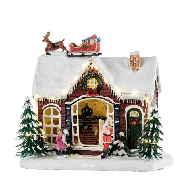 Casa di Babbo Natale con Slitta sul Tetto - L'Oca Nera