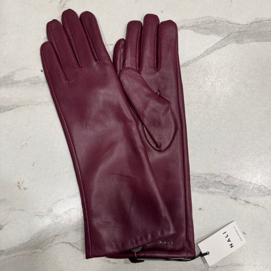 Guanti Lunghi in ecopelle Bordeaux - Nalì