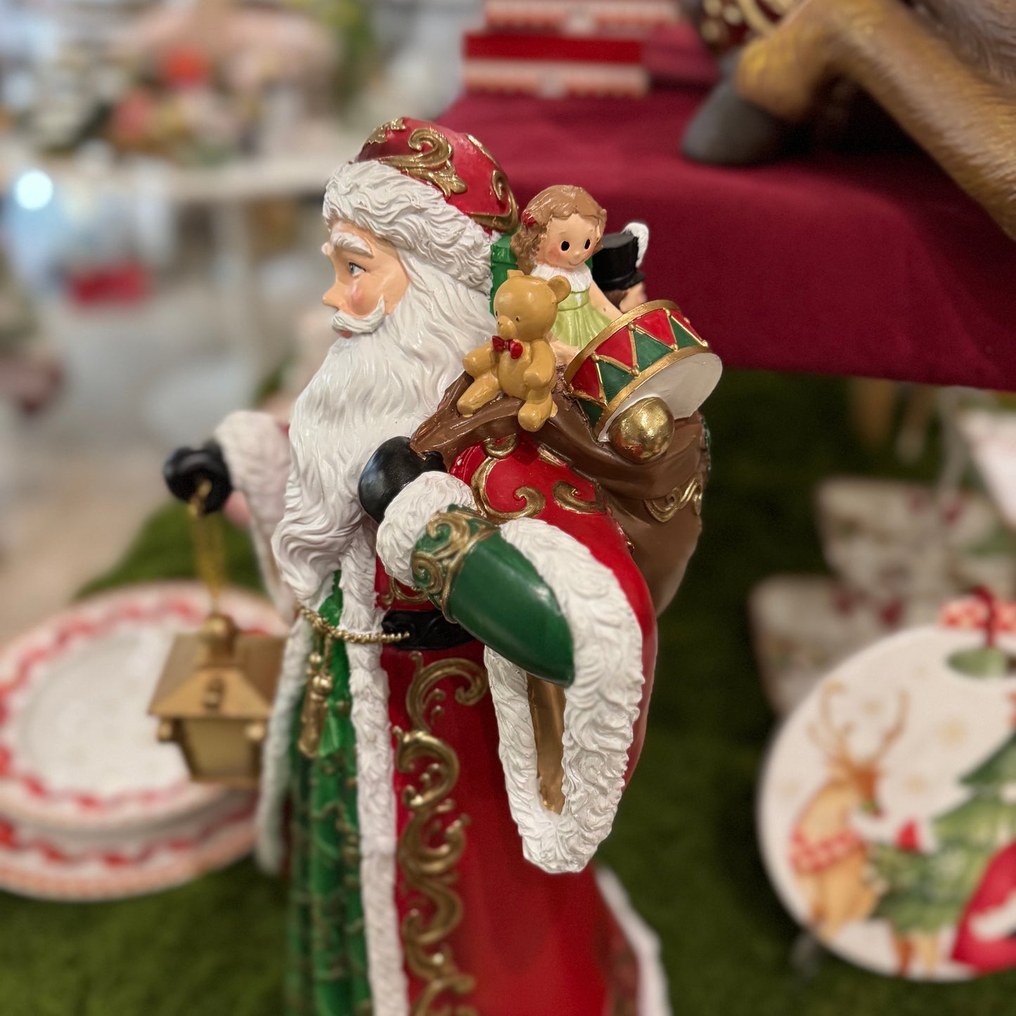 Babbo Natale con Lanterna Led e Sacco Doni