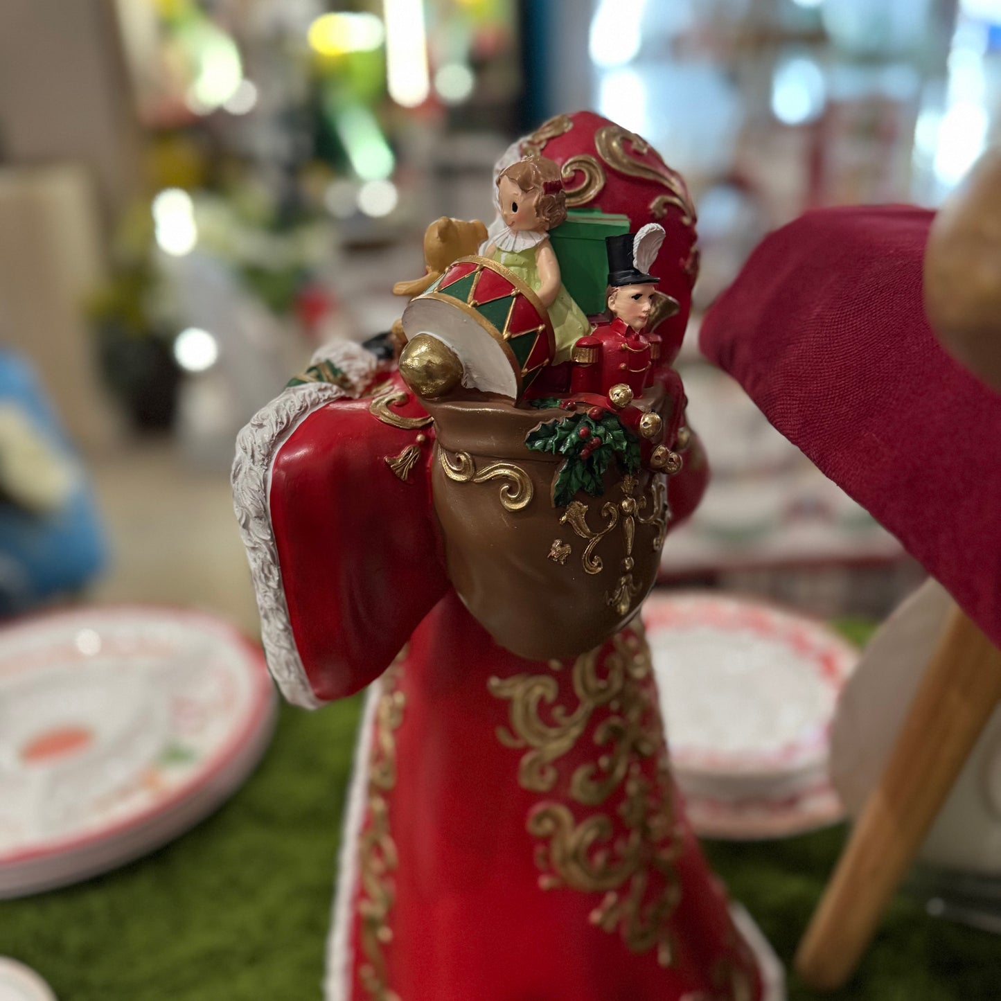 Babbo Natale con Lanterna Led e Sacco Doni