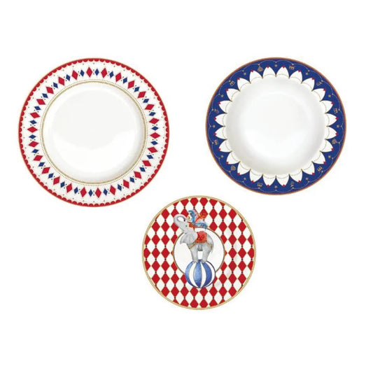 Servizio Piatti Tavola Natalizio 18pz in Porcellana "Circus"