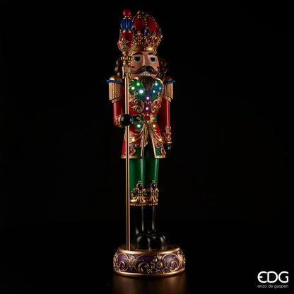 Soldatino Schiaccianoci Scettro con Led - H 120cm