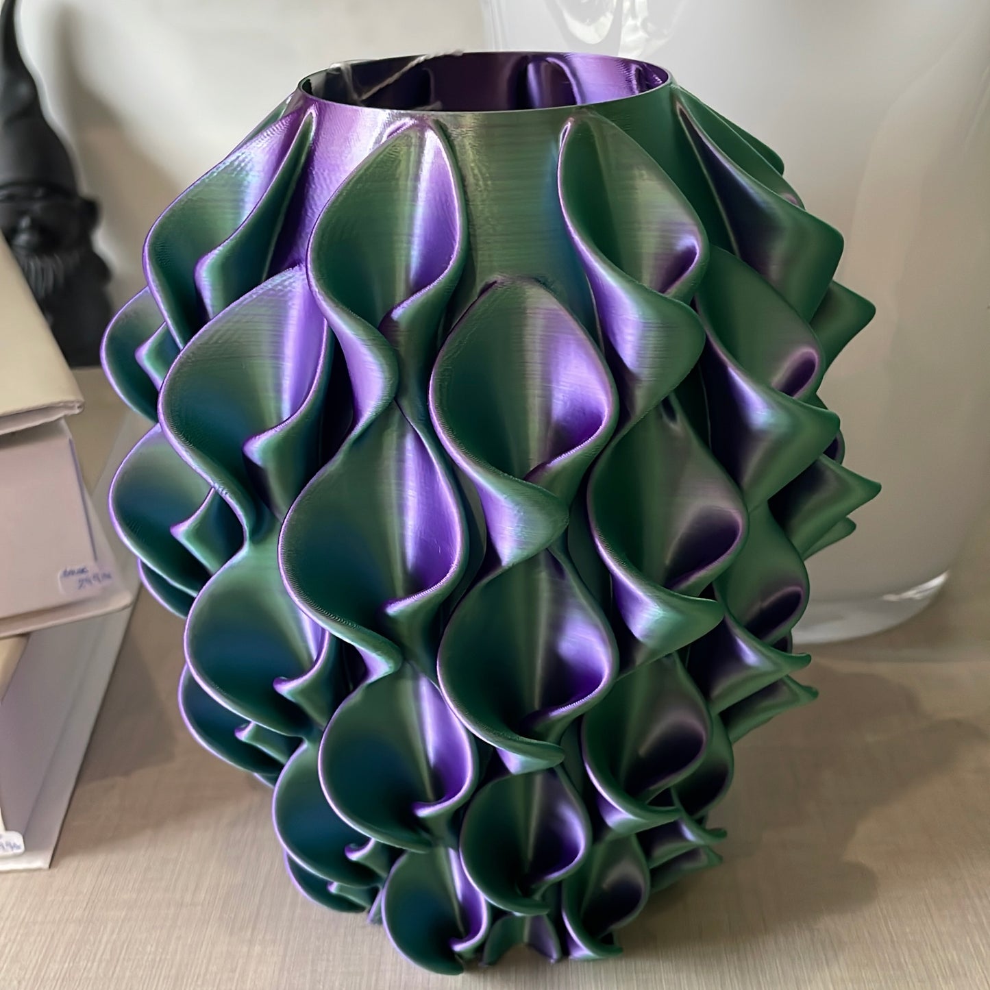 Vaso "Calle" Cangiante Bicolore Verde/Viola - 2 Misure