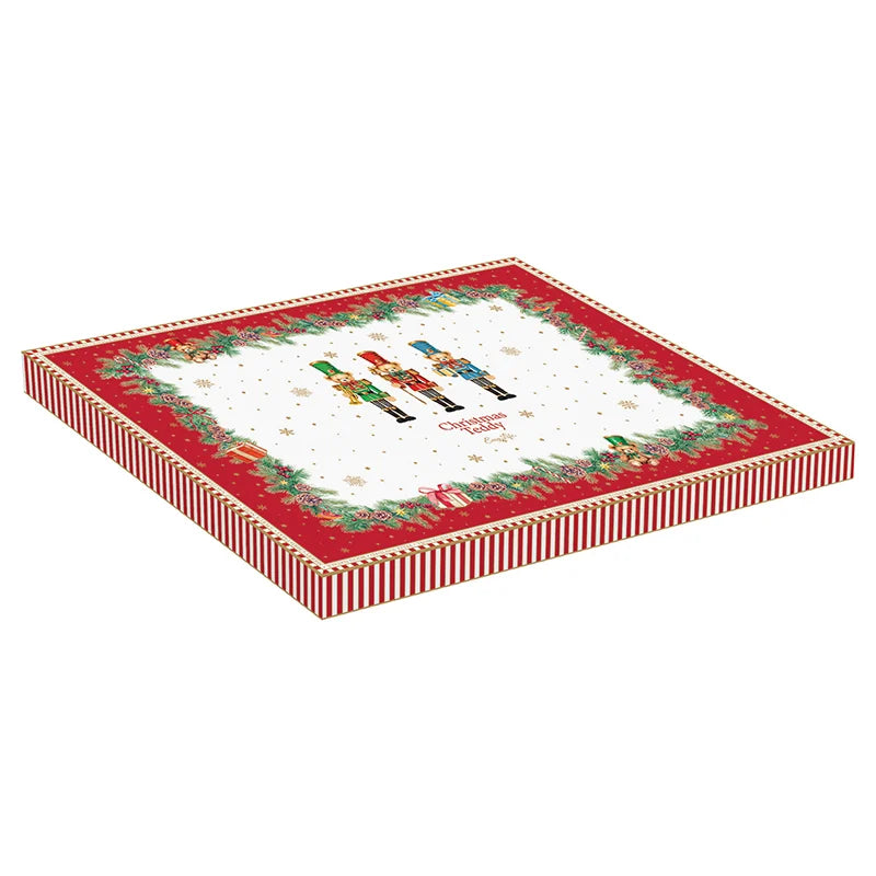 Vassoio Rettangolare in Porcellana "Christmas Teddy"