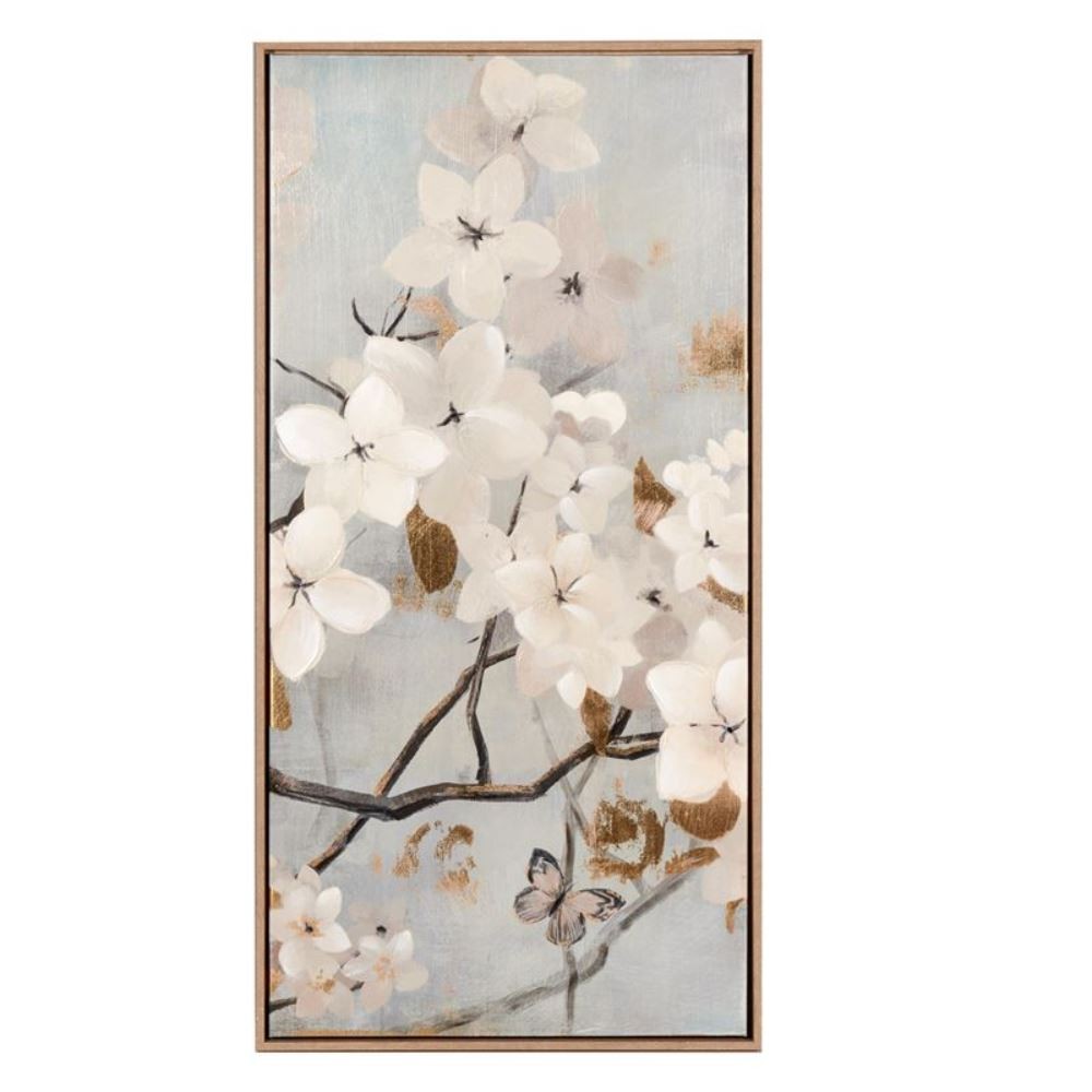 Set 3 Quadri in Stampa Serigrafica su Tela con Applicazioni - 50x100 (1Q266)