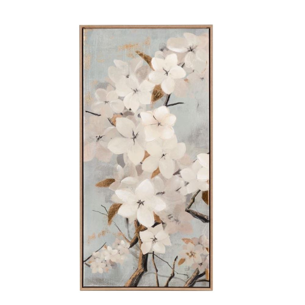 Set 3 Quadri in Stampa Serigrafica su Tela con Applicazioni - 50x100 (1Q266)