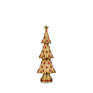 Albero di Natale Oro con Decori Rossi (2 Misure) - Henriette