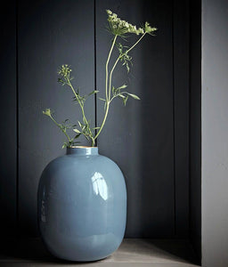Vaso Ovale Blue in Metallo Smaltato - Pip Studio