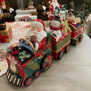 Trenino 3 Pezzi "Babbo Natale" in Ceramica - Henriette