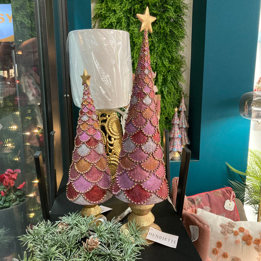 Albero di Natale Champagne e Rosa (2 Misure) - Henriette