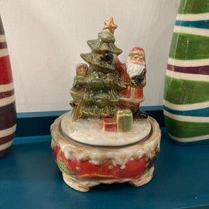 Carillon Babbo Natale e Albero in Porcellana - Brandani