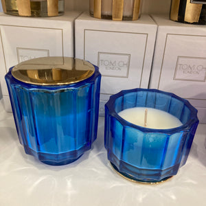 Candela Profumata in Vaso di Vetro Blu (2 Misure) - TOM-CH London