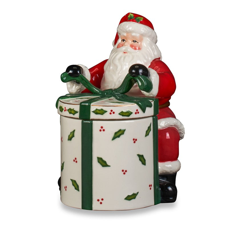 Scatola Biscottiera "Babbo Natale" in Ceramica - Henriette